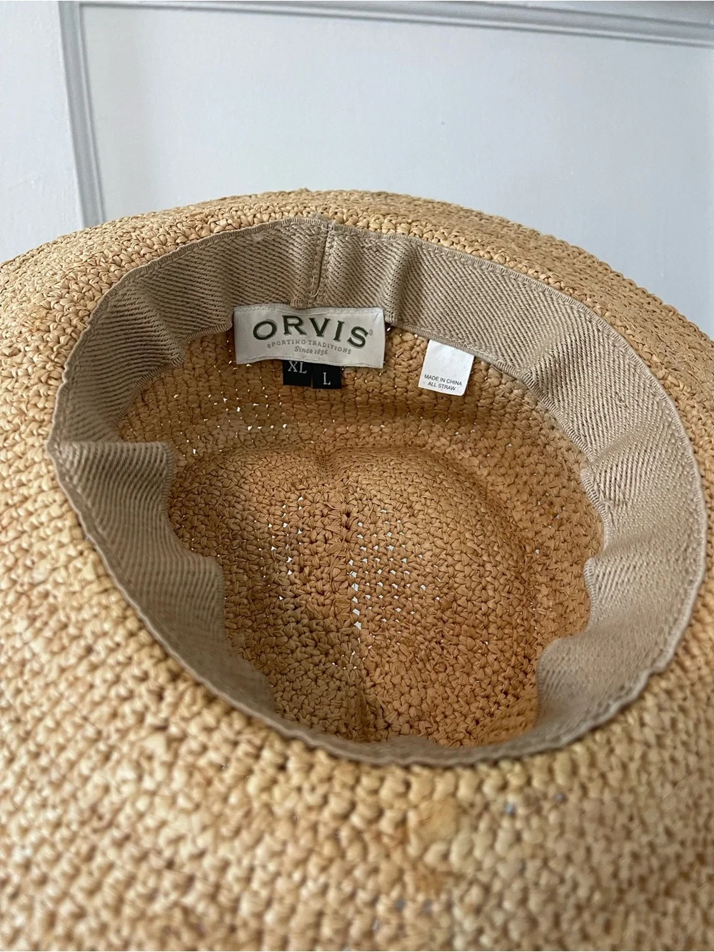 Orvis Natural Straw Sun Hat large/ XL